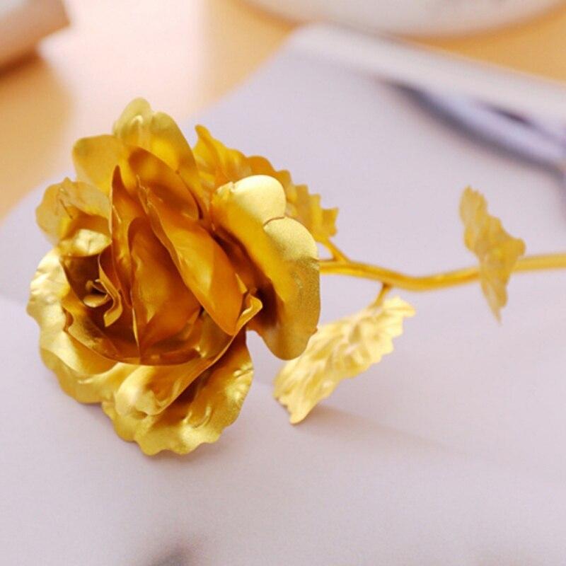 24K Gold Plated Rose Gift Flower Gold Dipped Rose Gold Plated Rose