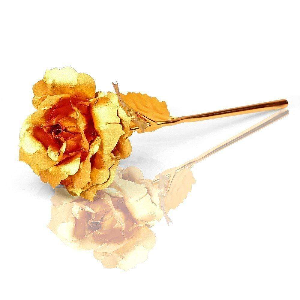 24K Gold Plated Rose Gift Flower Gold Dipped Rose Gold Plated Rose
