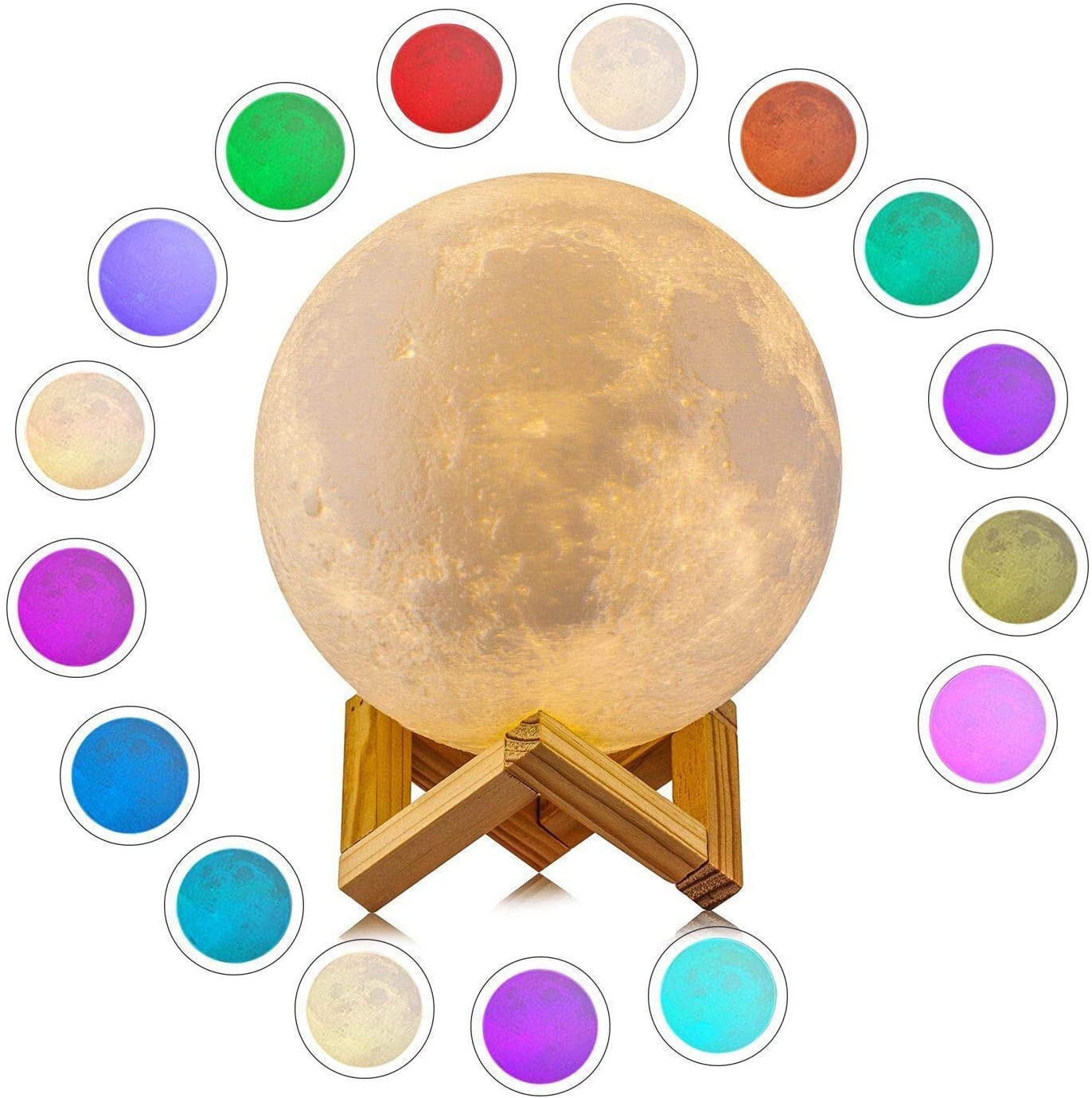 3d Moon Lamp Glowing Printed Night light 3d Moon Lamp