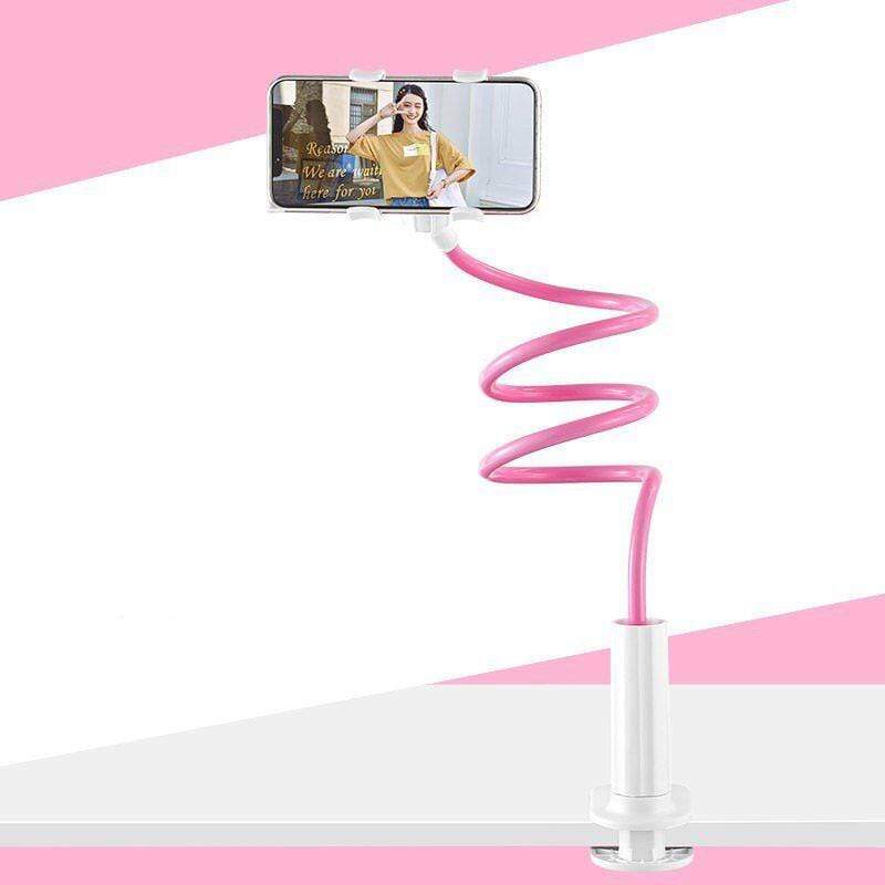 Adjustable Mobile Stand for Table Bed Flexible Phone Holder Pink Flexible Phone Holder