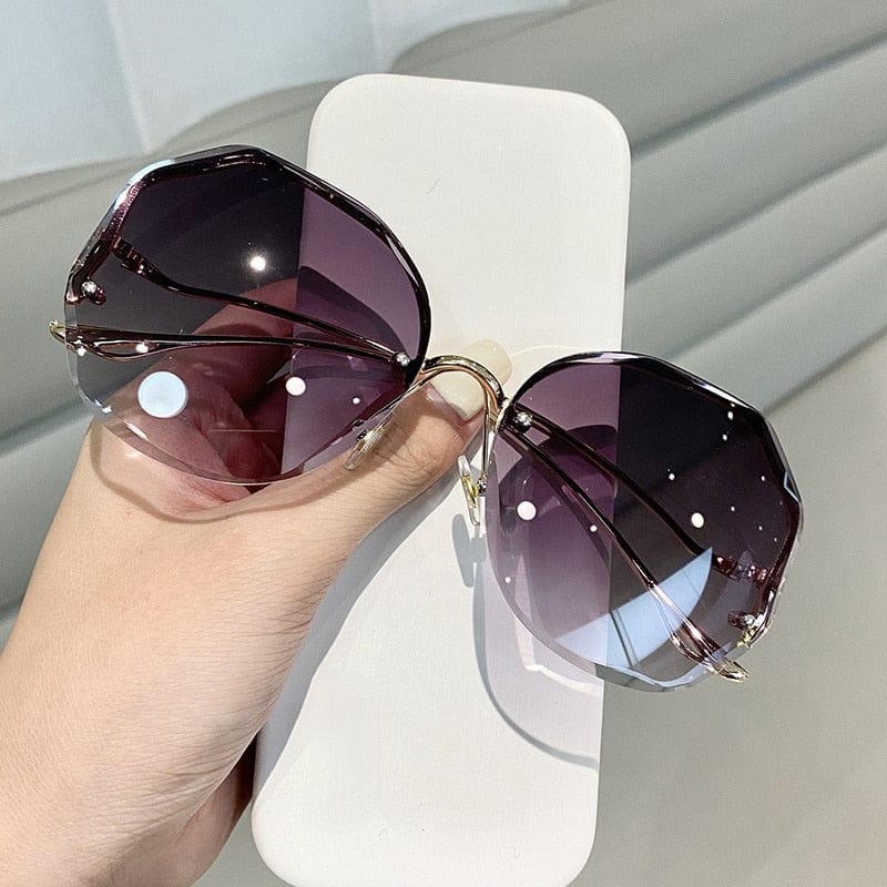 Blue Lens Sunglasses Stylish New Pink Style Sunglasses Metal Frame (Buy 1 Get 1 Free) Purple Sunglasses (Buy 1 Get 1 Free)
