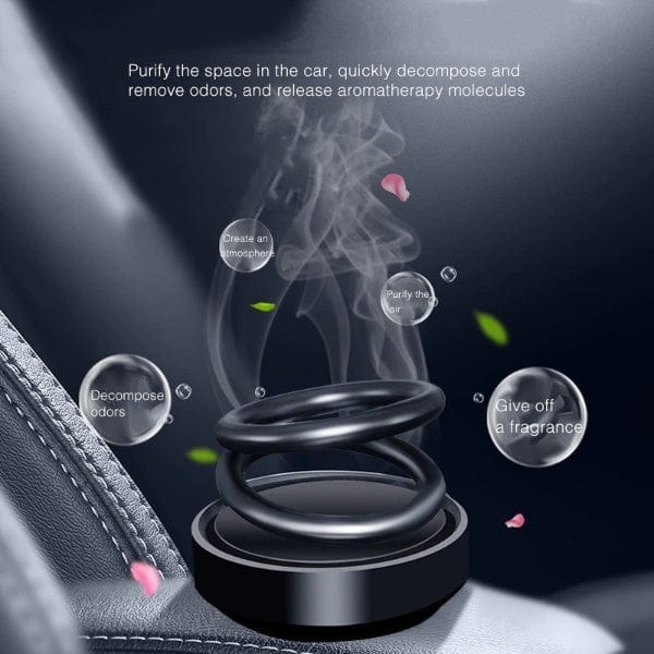 Car Air Freshener Auto Fragrance Solar Rotating Perfume Solar Rotating Car Air Freshener