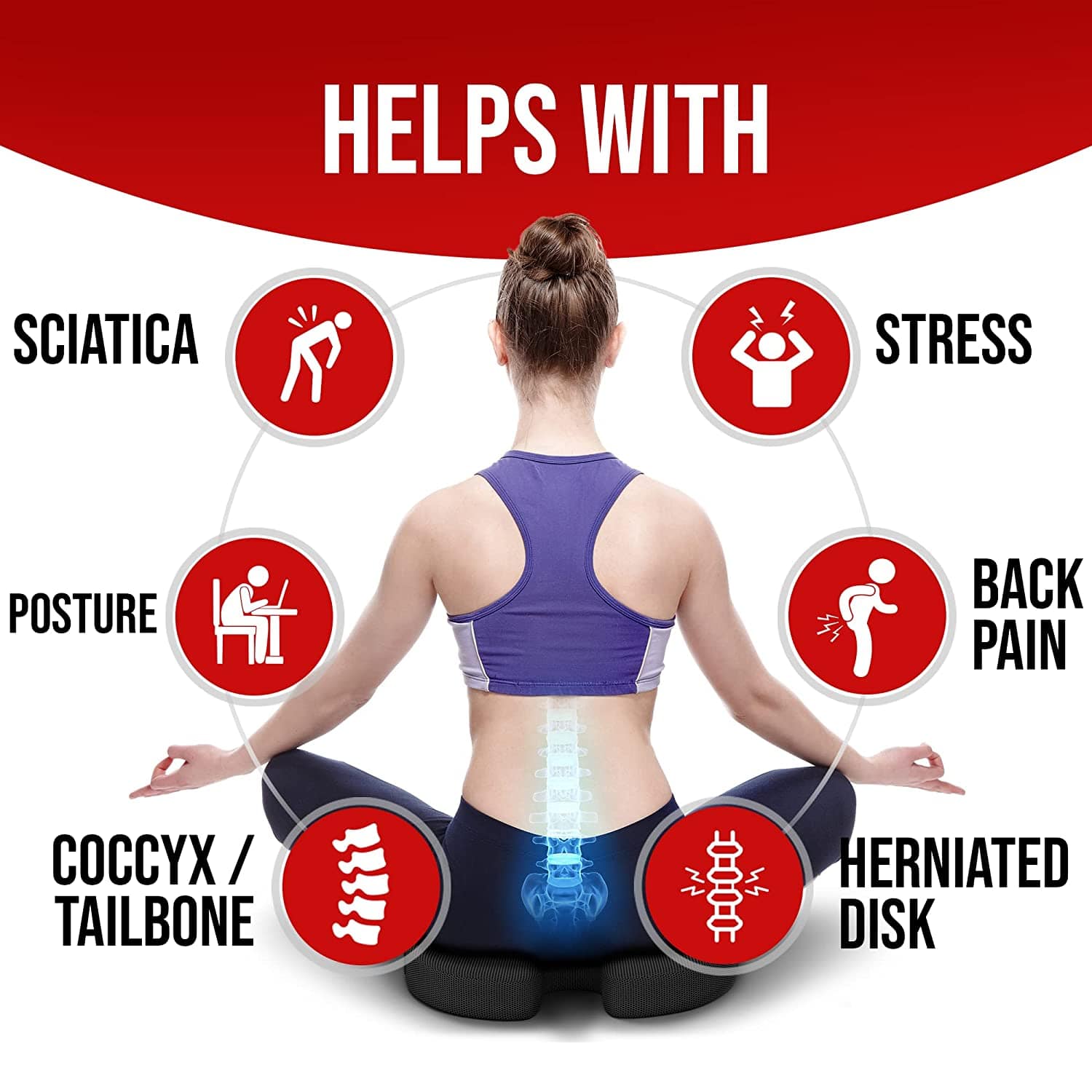 Coccyx Cushion For Tailbone Pain Coccydynia Pillow Tailbone Pillow Coccyx Cushion