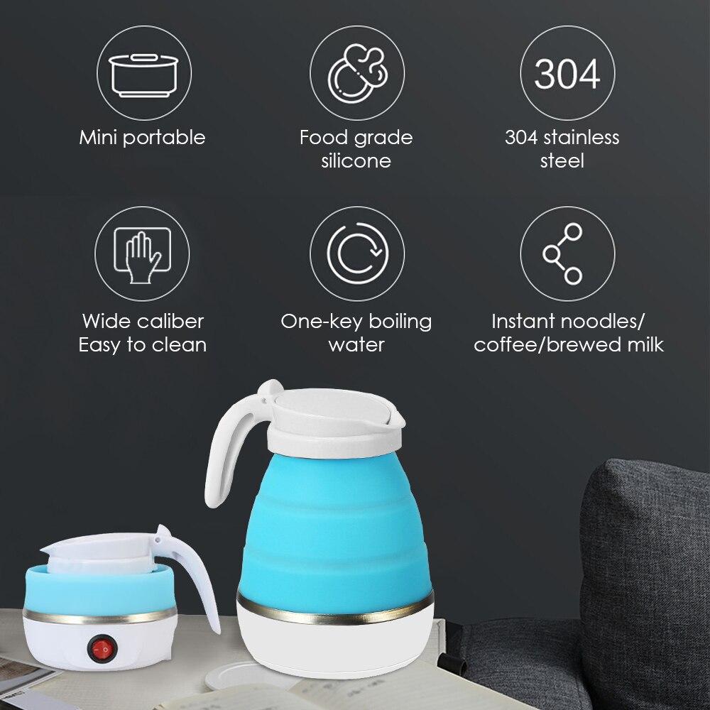 Collapsible Electric Kettle Foldable Water Boiler Travel Portable Electric Kettles Collapsible Electric Kettle