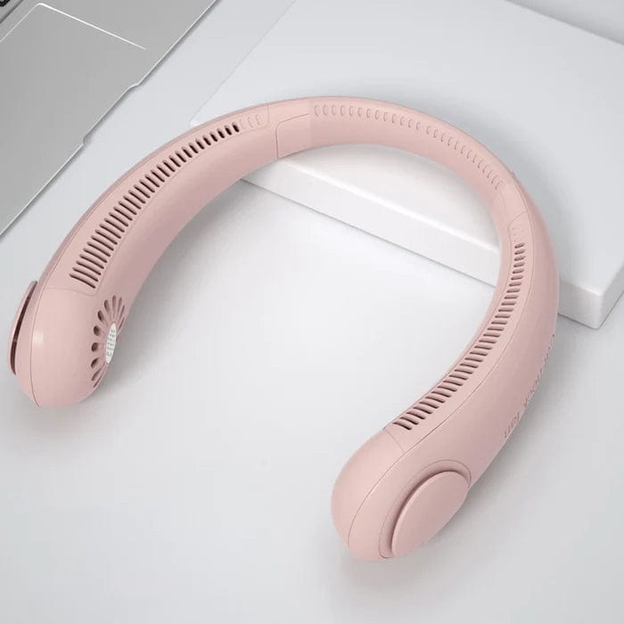 Cooling Rechargable Fan Portable Neck USB Mini Pink Portable Neck Fan