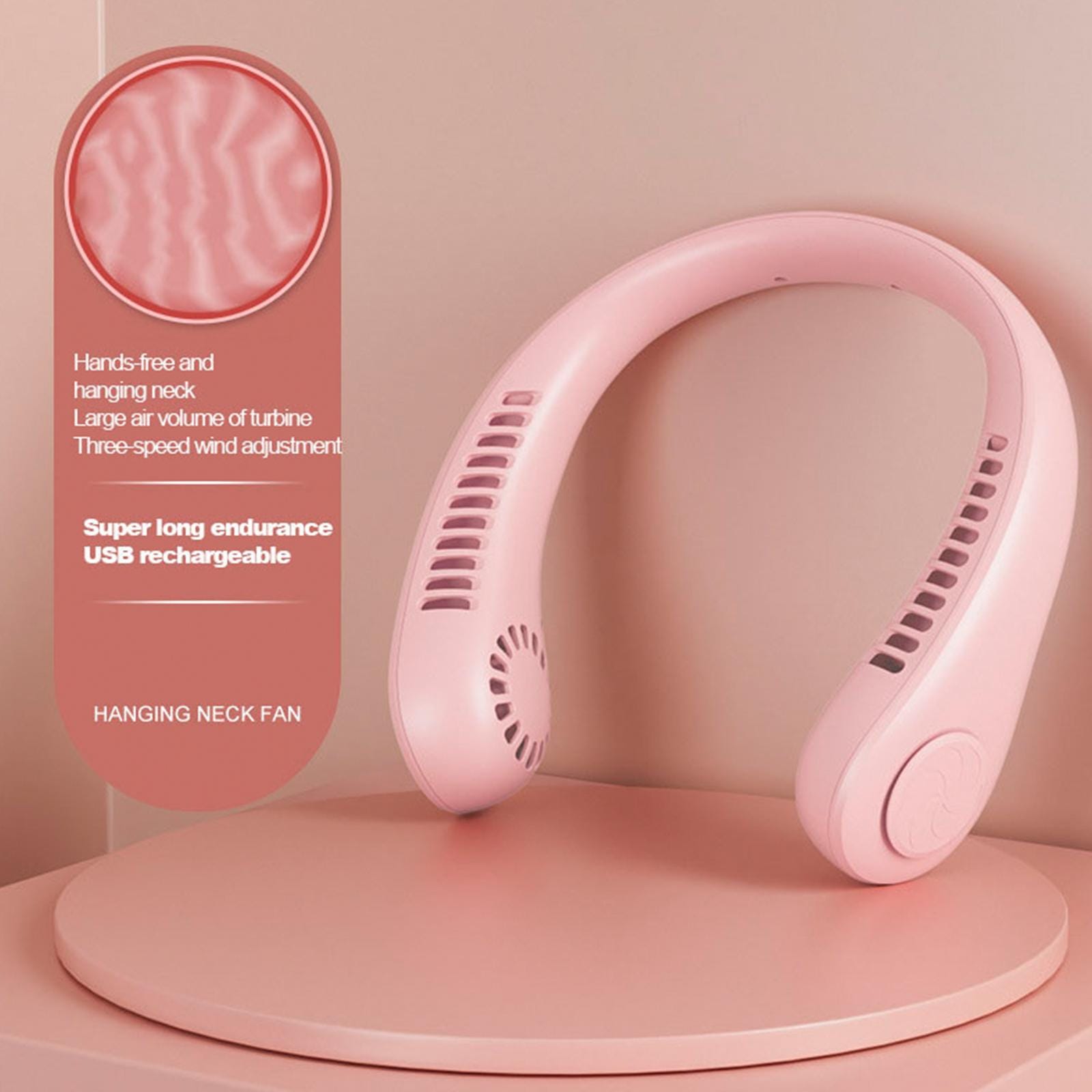 Cooling Rechargable Fan Portable Neck USB Mini Portable Neck Fan
