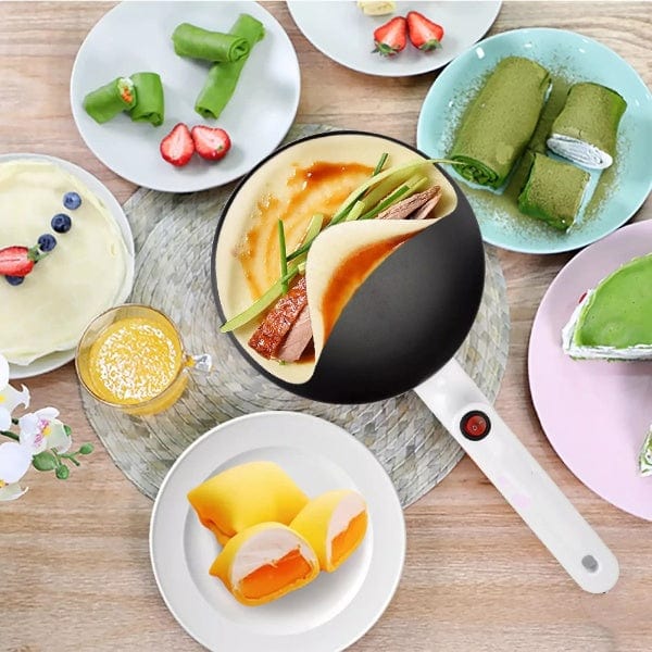 Crepe Maker Machine Electric Pancake Maker Griddle Non Stick White Electric Crepe Maker