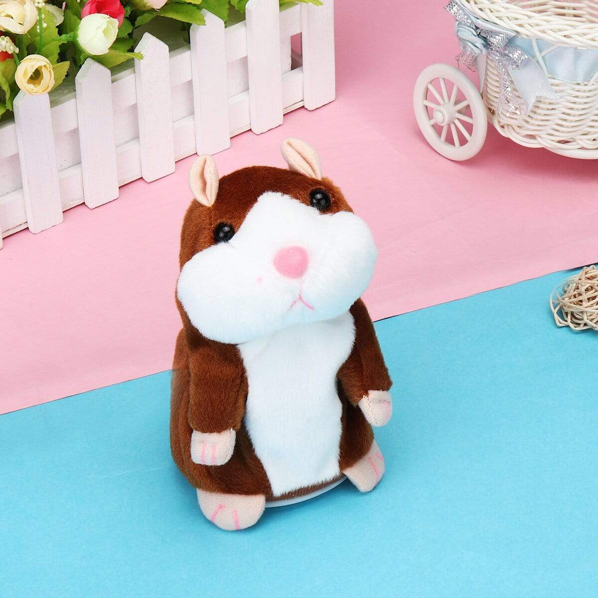 Cute Talking Hamster Toy Interactive Soft Mimicking Toys Dark Brown Talking Hamster Toy
