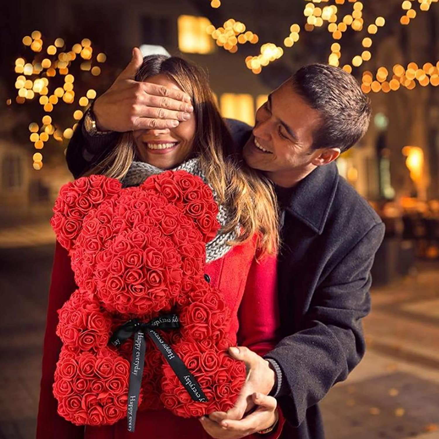 Cute Teddy Bear Toy Lovely Rose Bear Soft Toy - Artificial Rose Teddy Bear Artificial Rose Teddy Bear