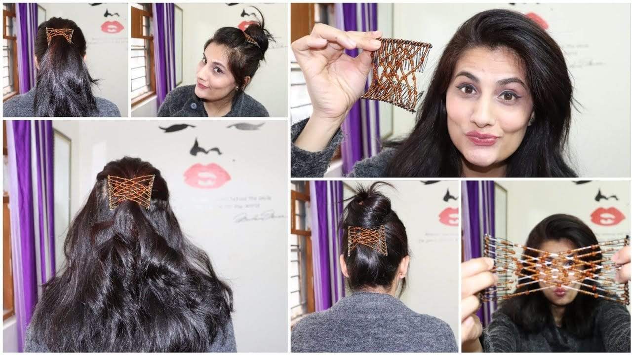 Elastic Butterfly Hair Clip Stylish Hair Clips for Long Hairs Elastic Butterfly Hair Clip