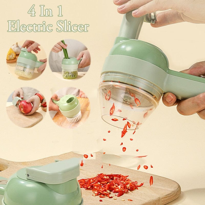 Electric Chopper | Food Processor Vegetable Veggie Cutter Machine Electric Chopper 4-in-1