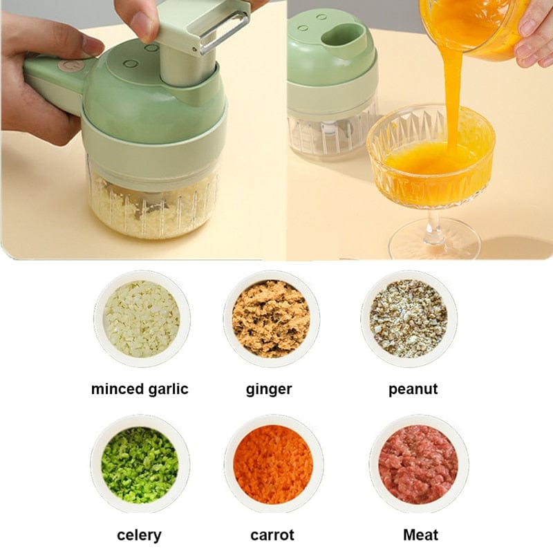 Electric Chopper | Food Processor Vegetable Veggie Cutter Machine Electric Chopper 4-in-1