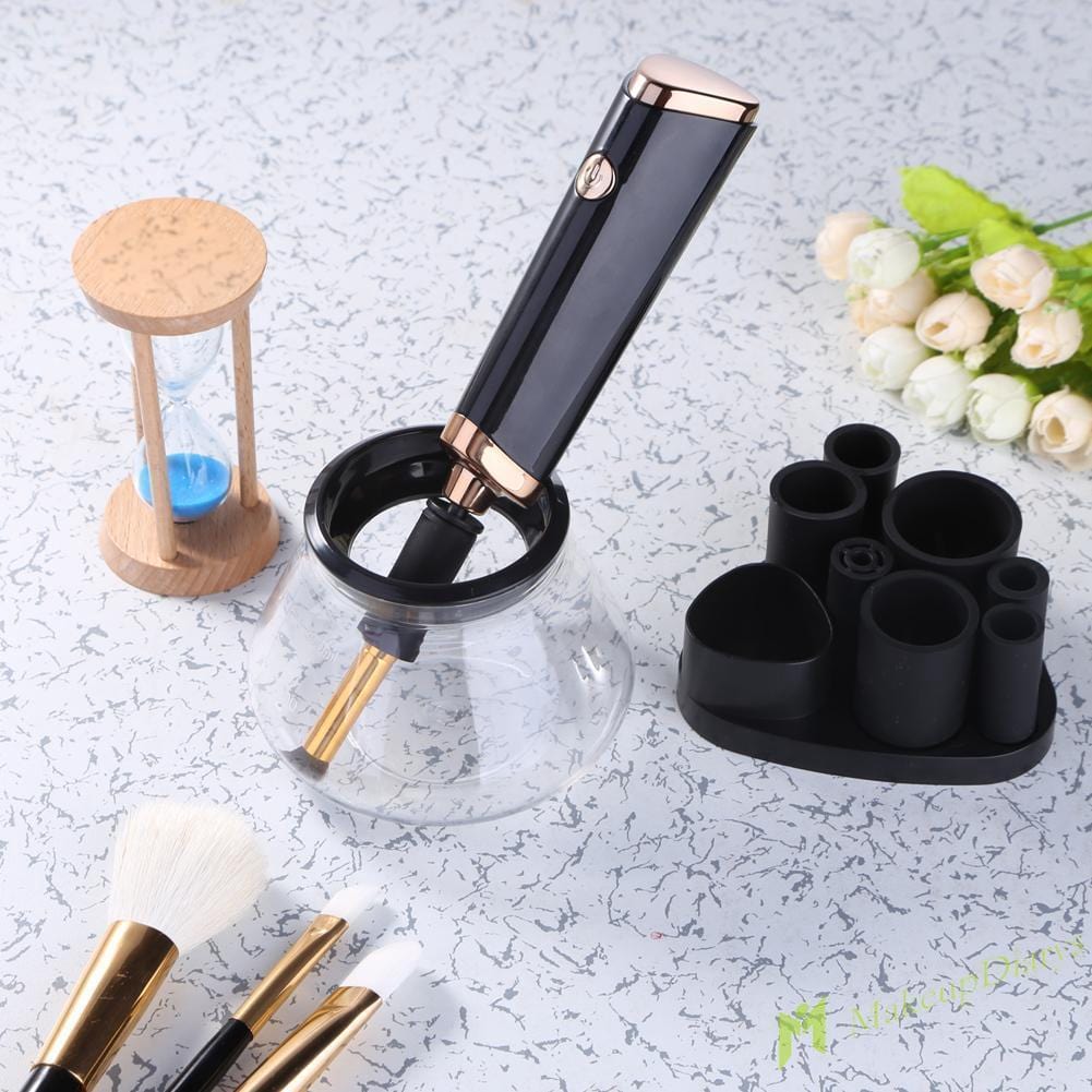 Electric Makeup Brush Cleaner Spinner Machine Tool Makeup Brush Cleaner Black Electric Makeup Brush Cleaner