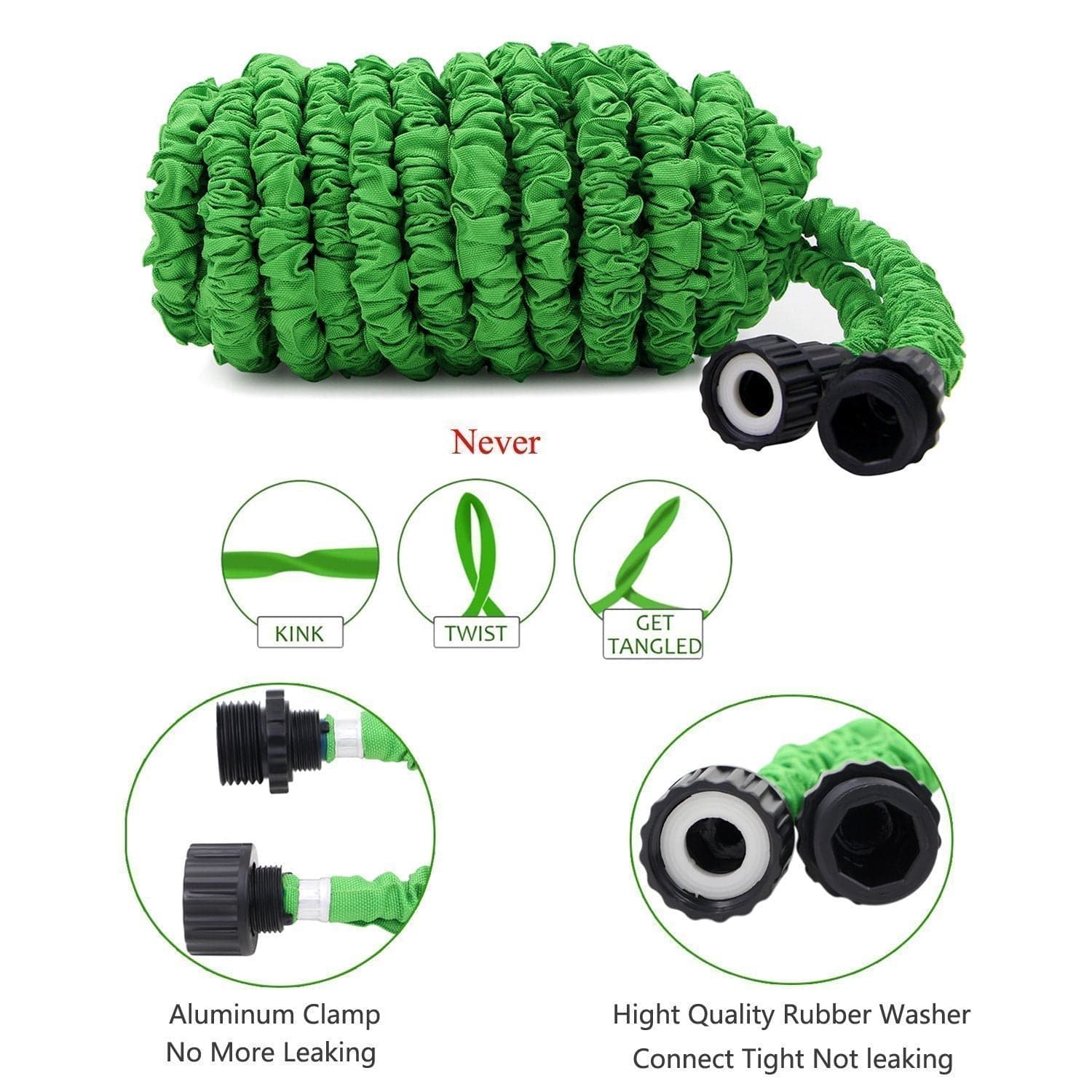 Expandable Garden Hose Retractable Collapsible Water Shrinking Hoses Garden Hoses & Reels 100 ft Expandable Garden Hose