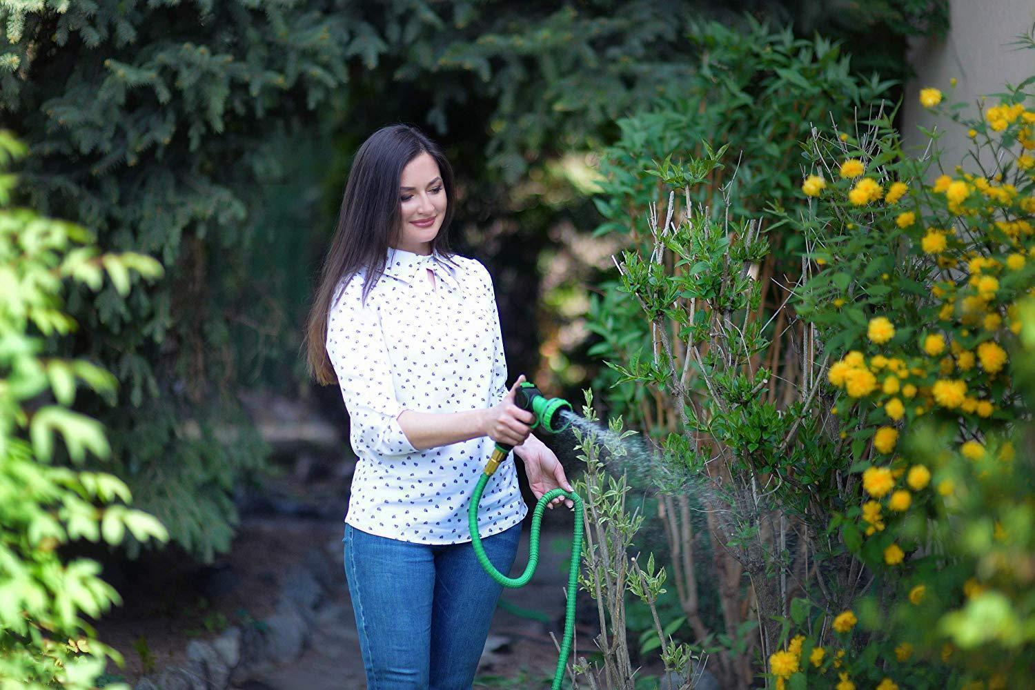 Expandable Garden Hose Retractable Collapsible Water Shrinking Hoses Garden Hoses & Reels 100 ft Expandable Garden Hose