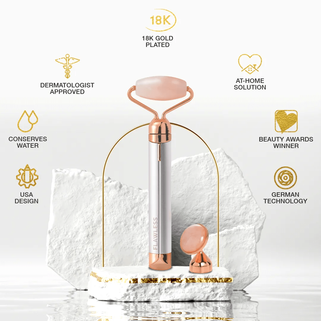 Face Jade Roller Massager Flawless Rose Quartz Roller Face Jade Roller Massager