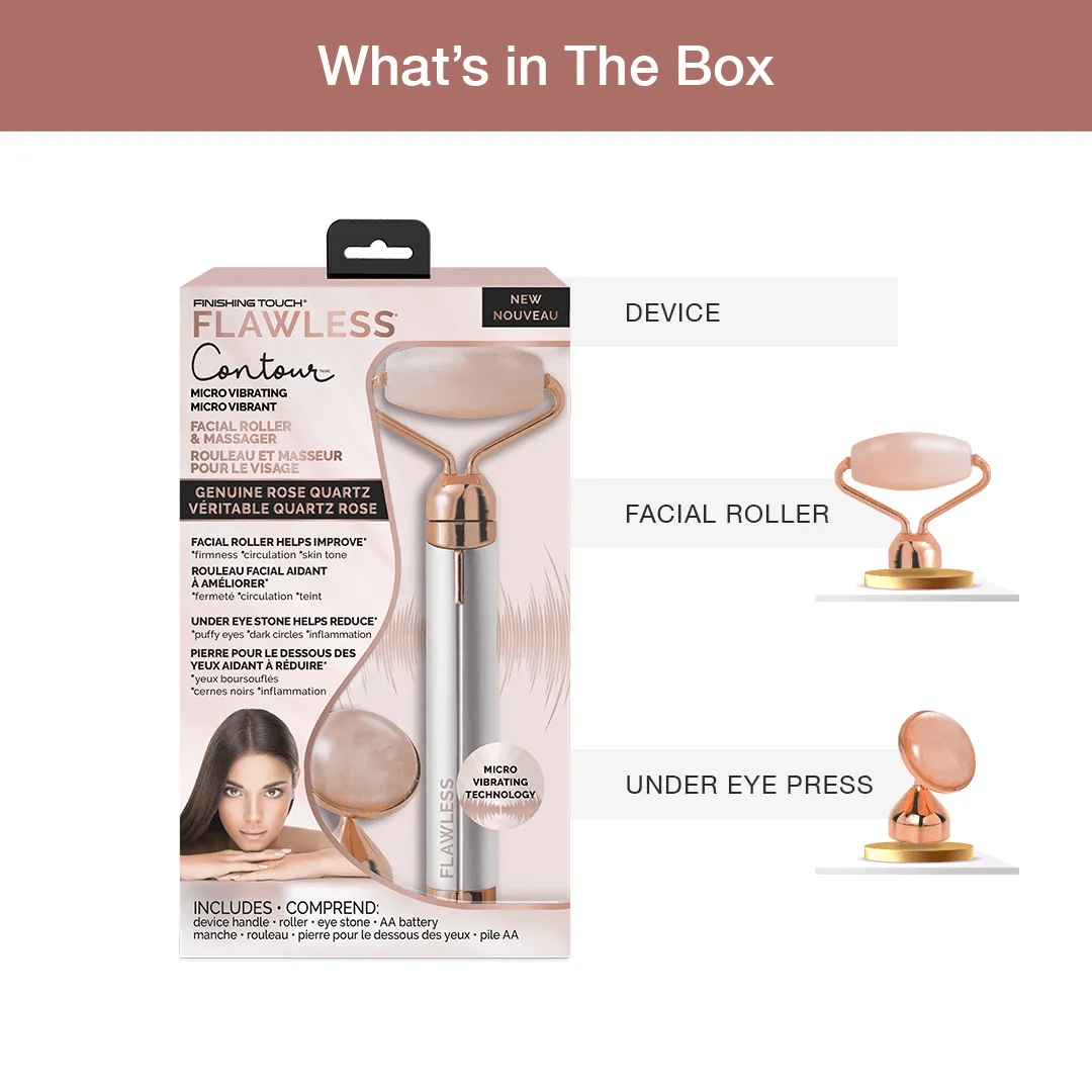 Face Jade Roller Massager Flawless Rose Quartz Roller Face Jade Roller Massager
