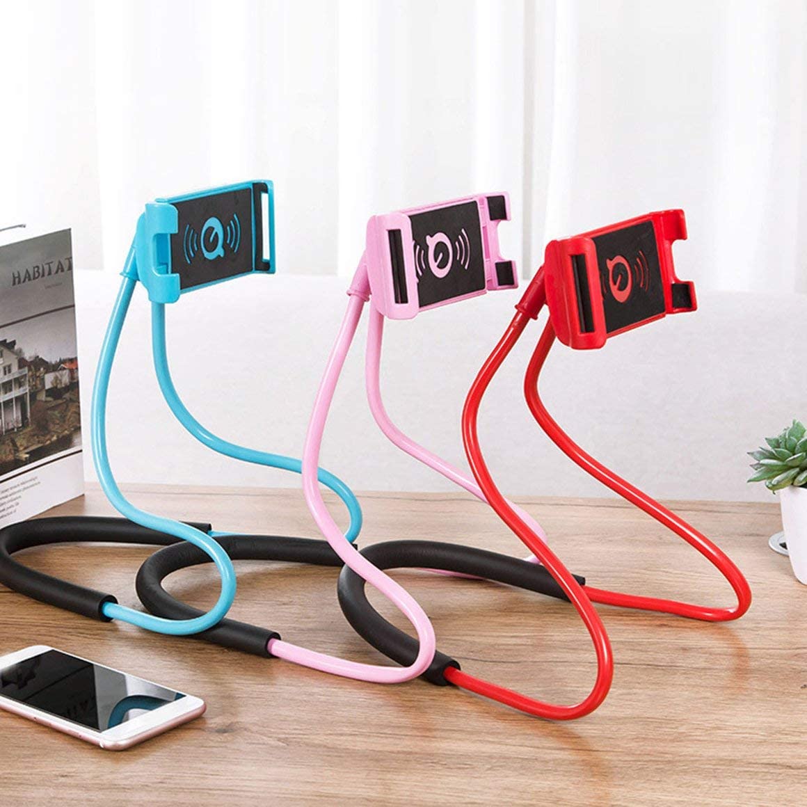 Flexible Neck Mobile Holder Phone Lazy Stand for Bed Stands Red Neck Phone Holder
