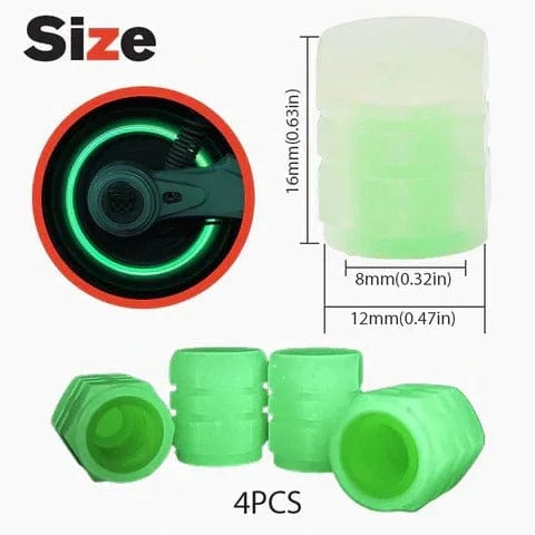 Fluorescent tire valve caps Fluorescent tire valve caps