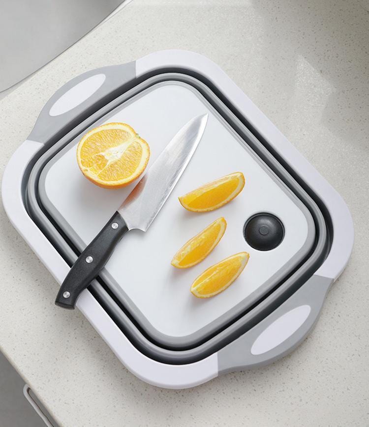 Folding Plastic Cutting Boards Chopping Dish Tub - 3-in-1 Collapsible Cutting Board Chopping Blocks 3-in-1 Collapsible Cutting Board