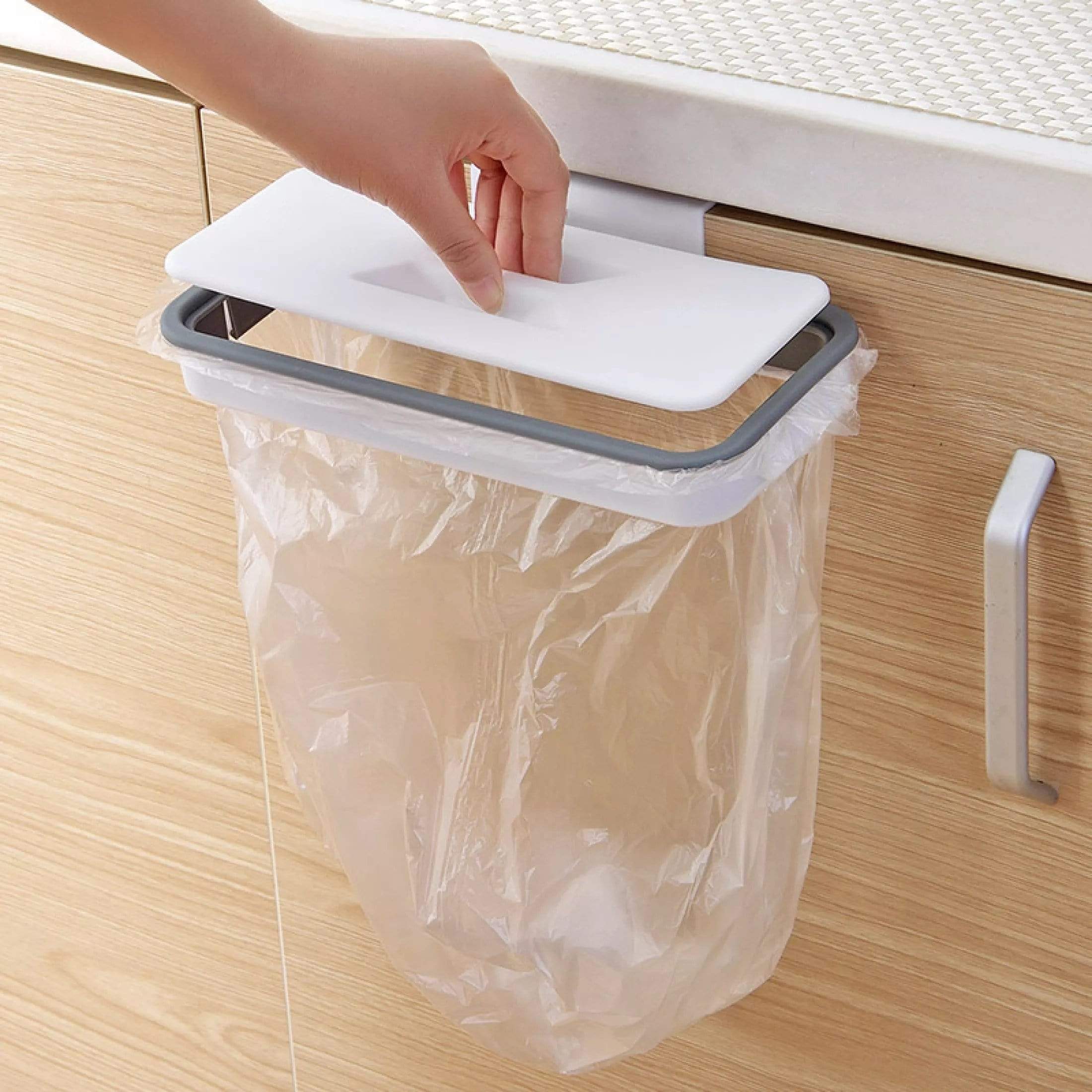 Garbage Bag Holder Hanging Trash Bag Plastic Holder Door Mounted Trash Bag Holder