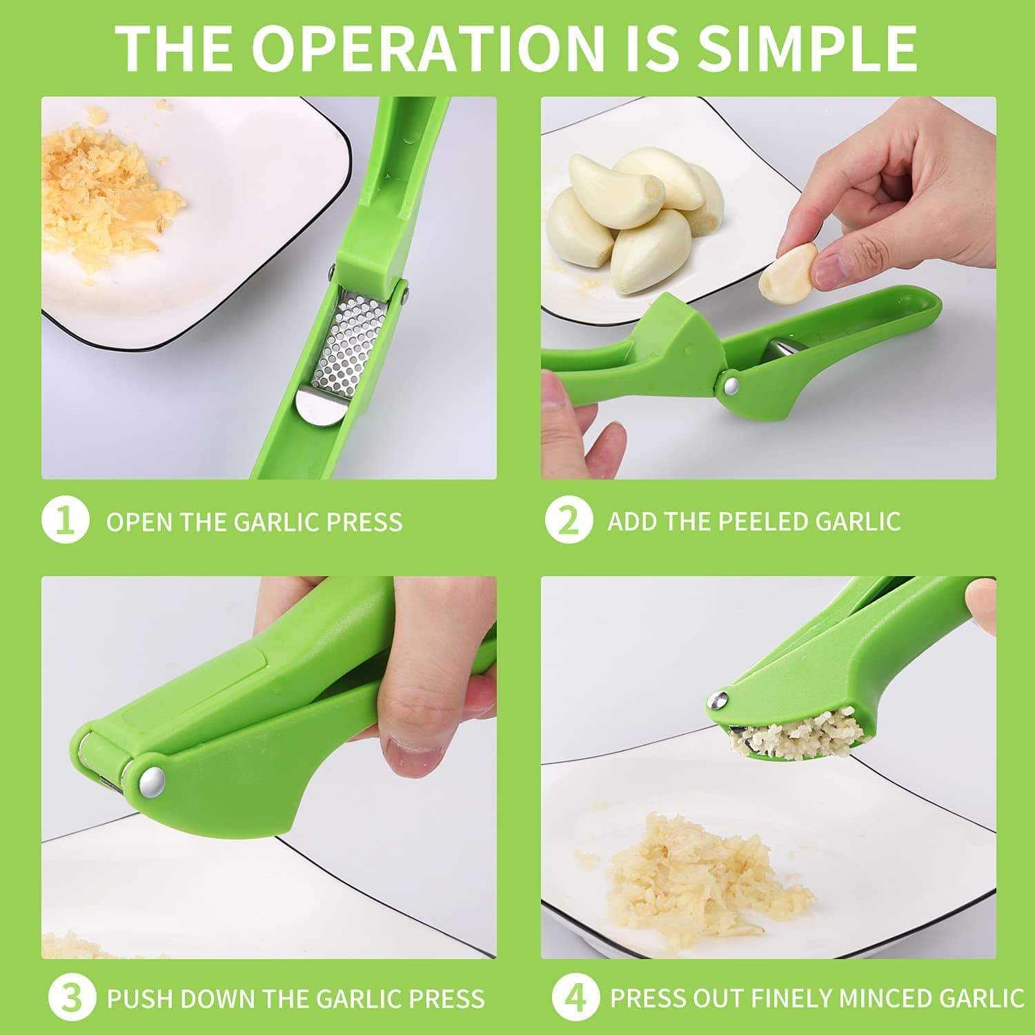 Garlic and Ginger Crusher Garlic Press Machine (Buy 1 Get 1 Free) Garlic Press (Buy 1 Get 1 Free)