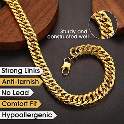 Gold Plated Chain For Men Necklace Coated Chain Jewellery Gold-Plated Chain