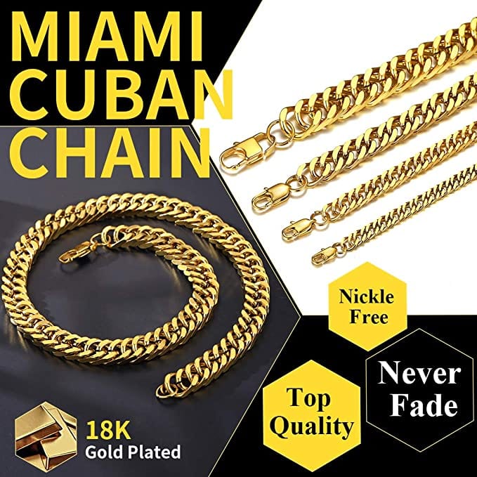 Gold Plated Chain For Men Necklace Coated Chain Jewellery Gold-Plated Chain