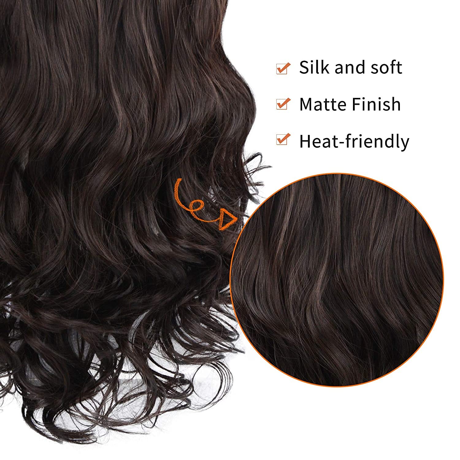 Hair Extensions Clip In Long Artificial Wig For Women - Halo Hair Extensions Halo Hair Extensions
