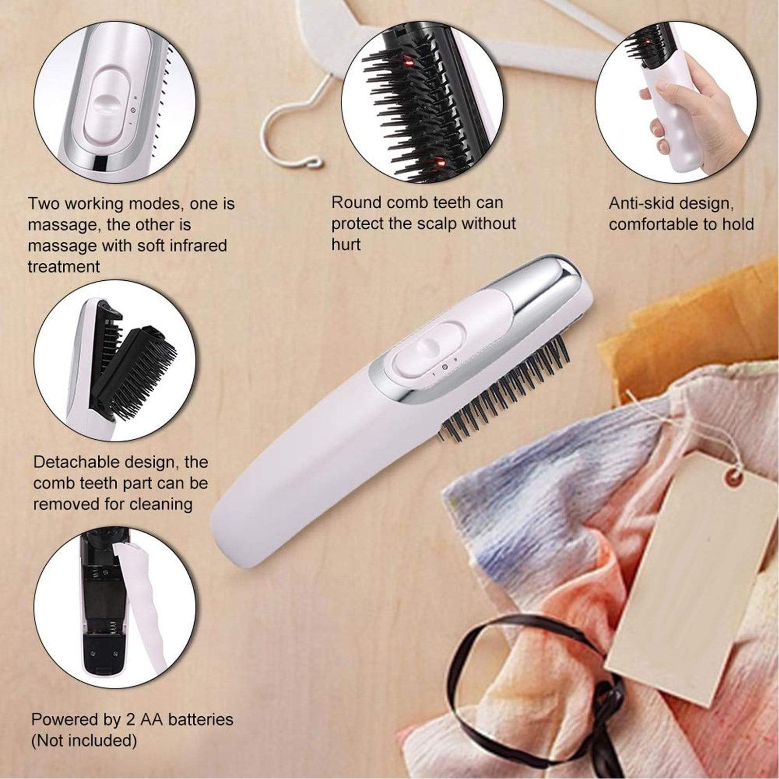 Head Massager Comb Electric Scalp Massage Hair Brush Electric Scalp Massager Brush