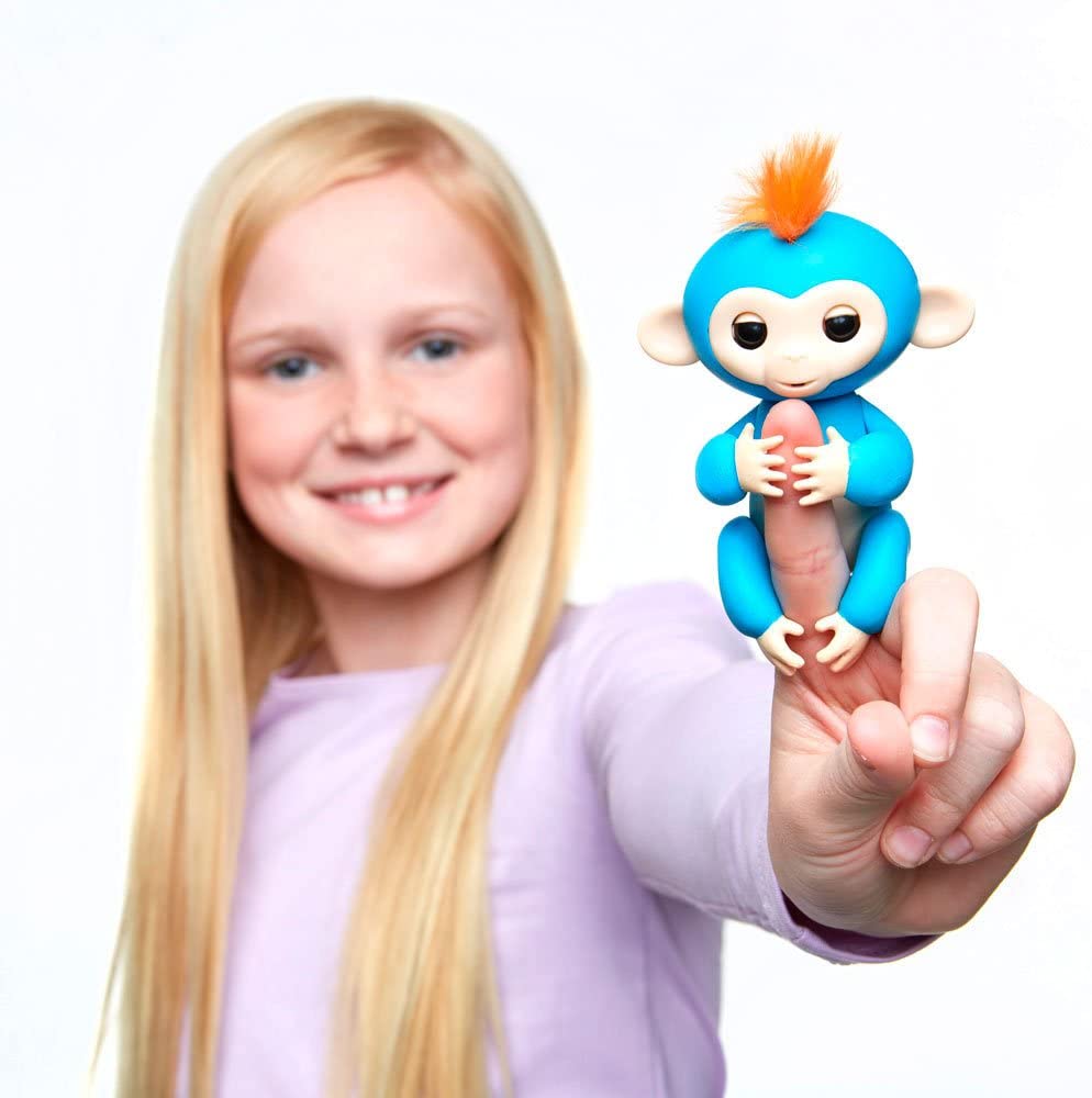 Interactive Finger Monkey Toy Baby Monkey Toy Blue Interactive Finger Monkey Toy
