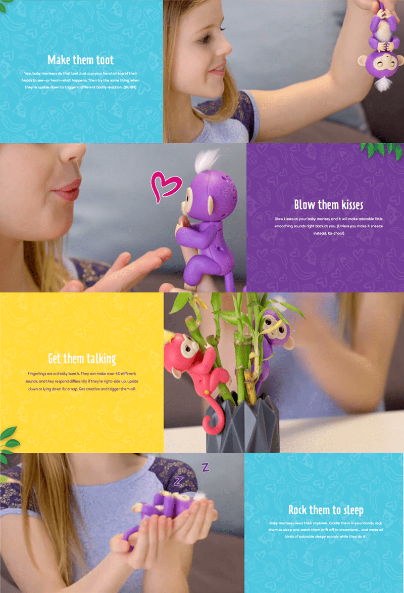 Interactive Finger Monkey Toy Baby Monkey Toy Interactive Finger Monkey Toy