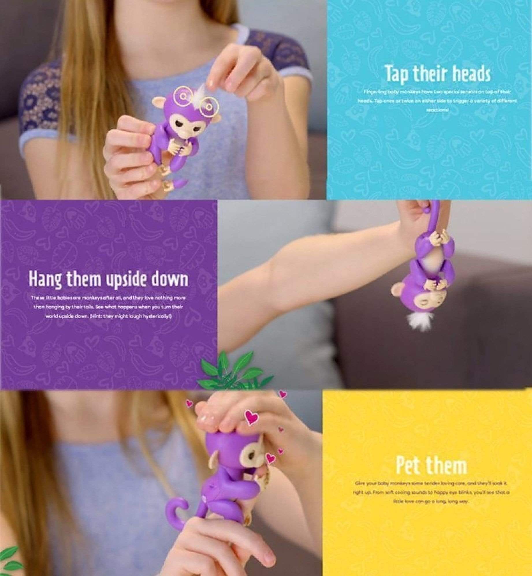 Interactive Finger Monkey Toy Baby Monkey Toy Interactive Finger Monkey Toy