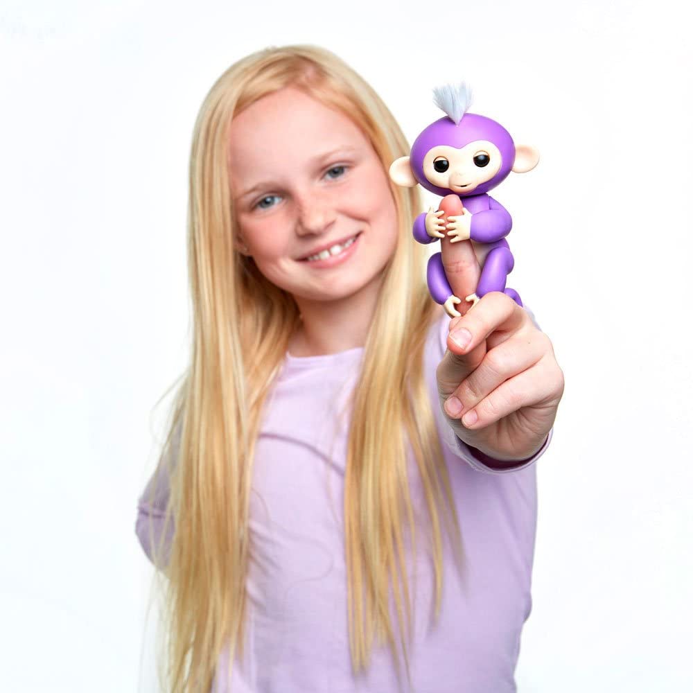 Interactive Finger Monkey Toy Baby Monkey Toy Purple Interactive Finger Monkey Toy