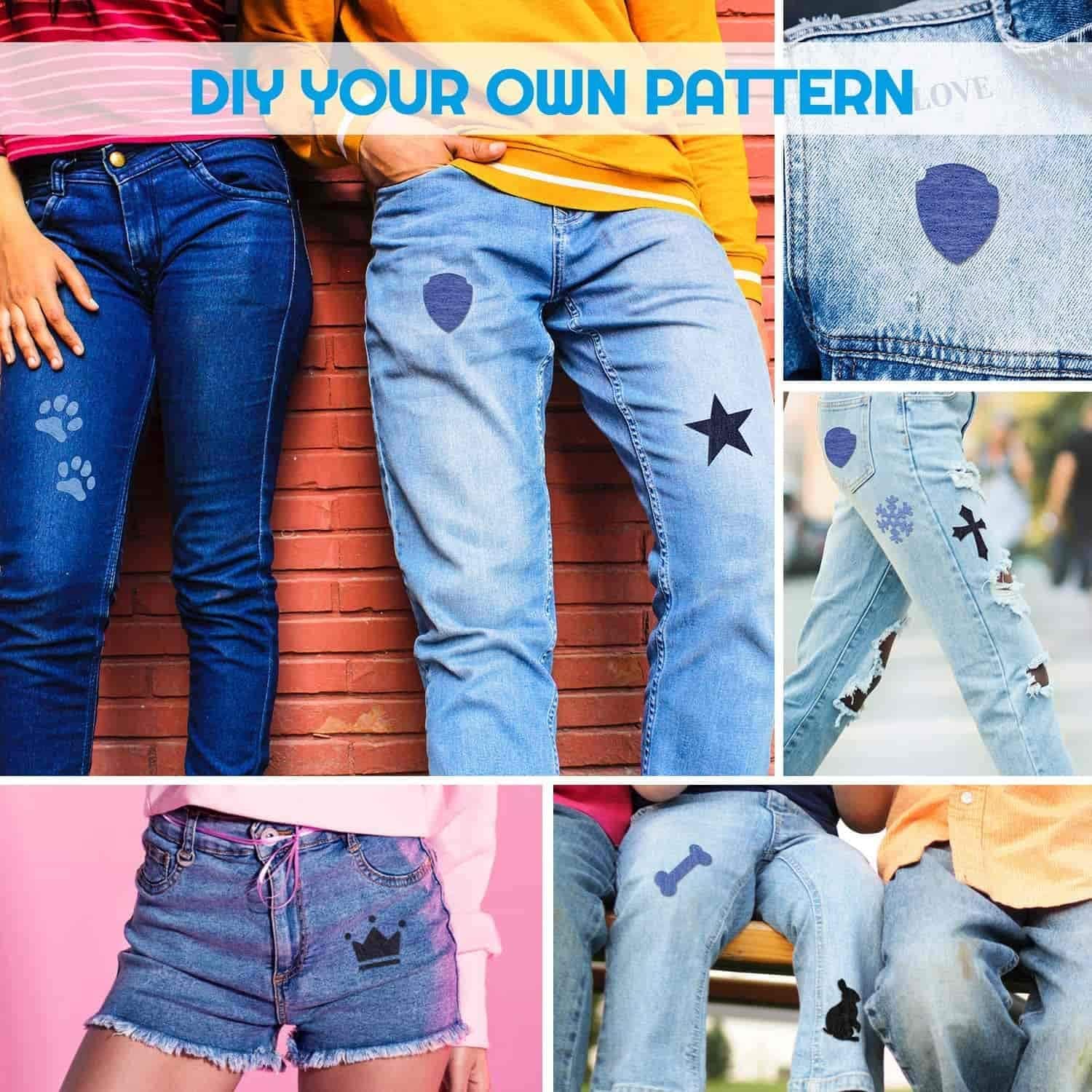 Iron-on Jeans Patches - Pack of 5 Iron-on Jeans Patches - Pack of 5