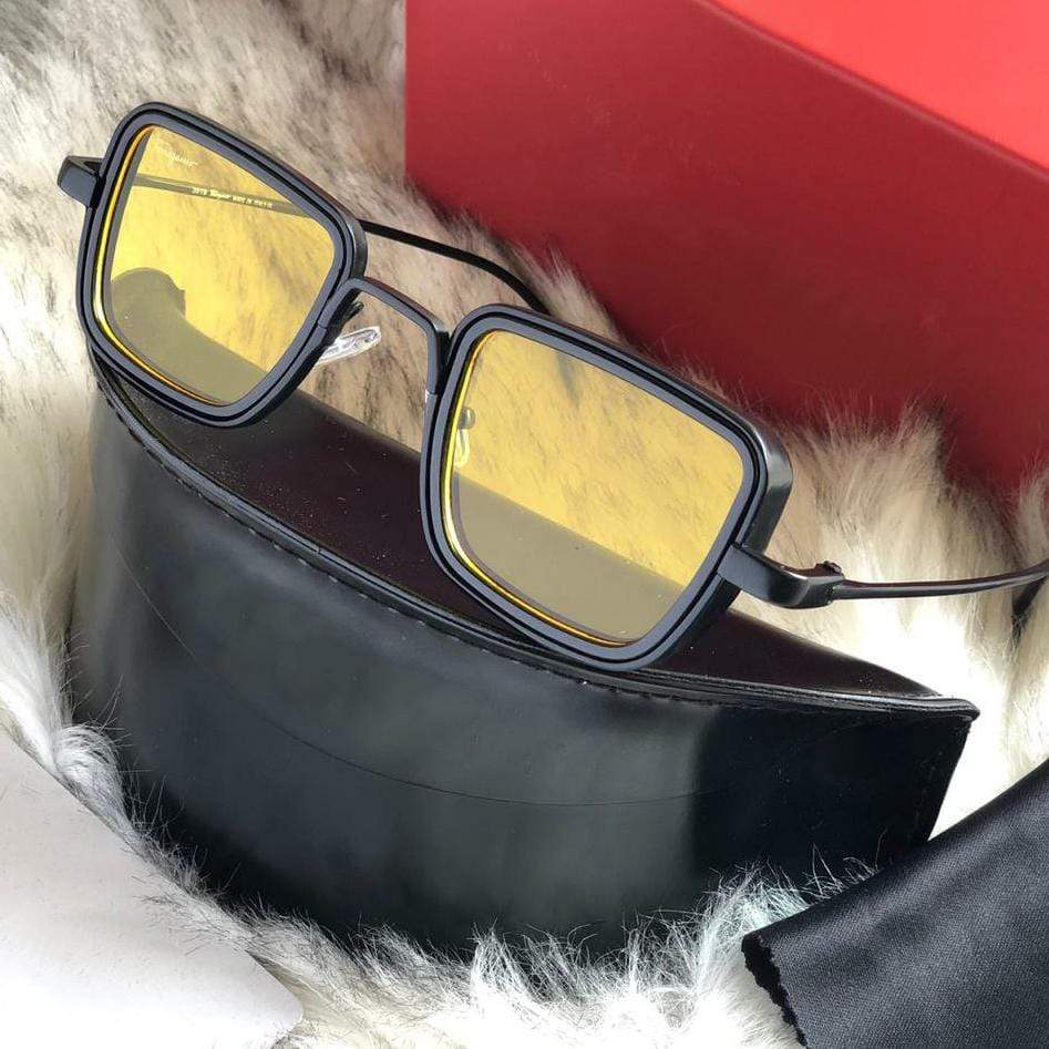 Kabir Singh Sunglasses Stylish Cool Goggles for Men Black / Yellow Sunglasses