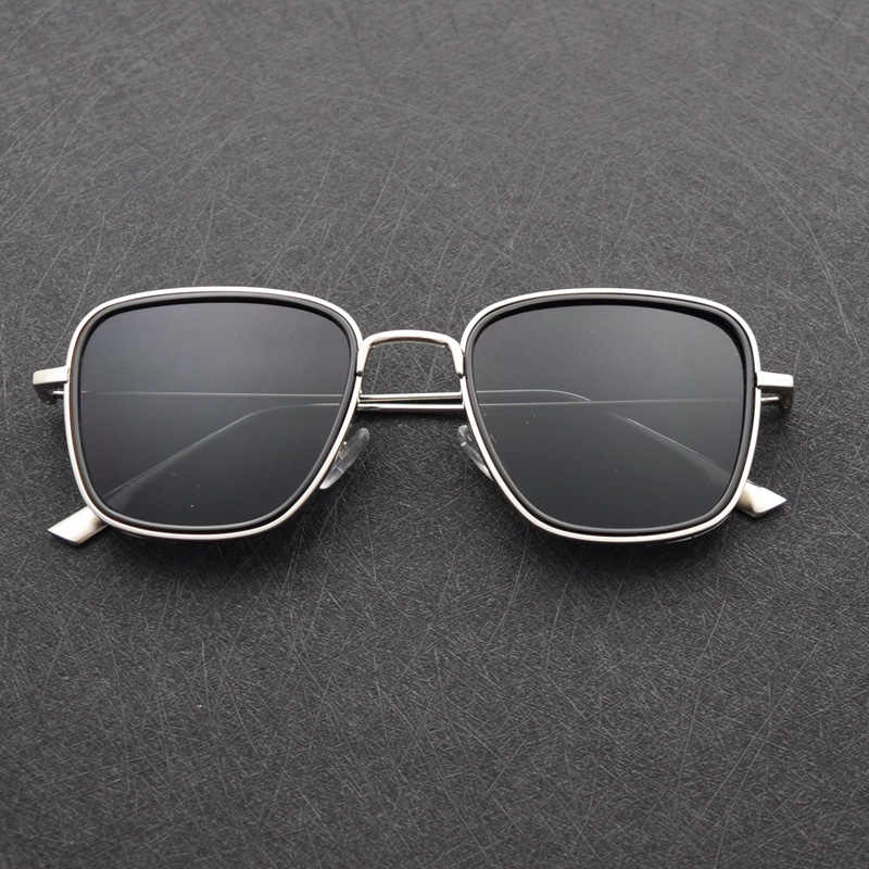 Kabir Singh Sunglasses Stylish Cool Goggles for Men Silver / Black Sunglasses