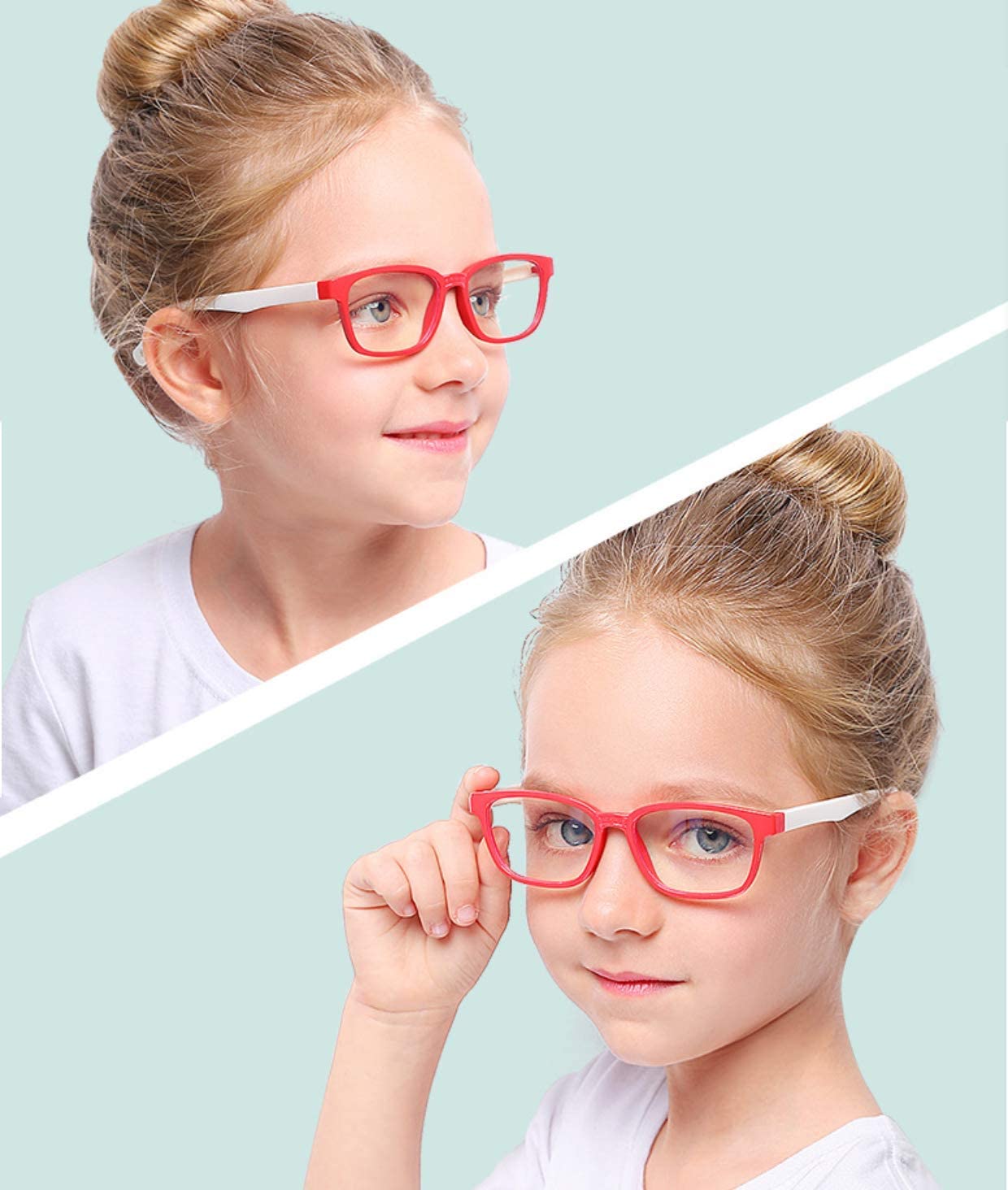 Kids Anti Blue Light Glasses Computer Protection Unbreakable Glasses Magnificent Red / Classic / 1-3 Years Kids Anti Blue Light Glasses
