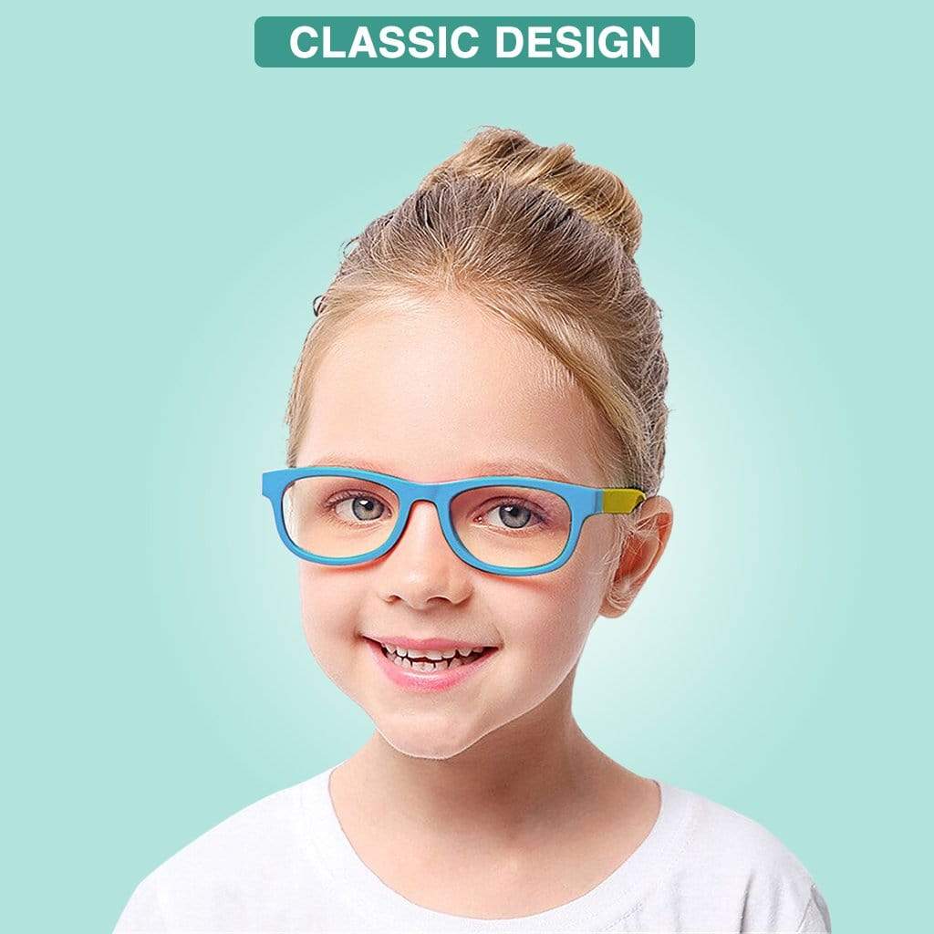 Kids Anti Blue Light Glasses Computer Protection Unbreakable Glasses Sky Blue / Classic / 1-3 Years Kids Anti Blue Light Glasses