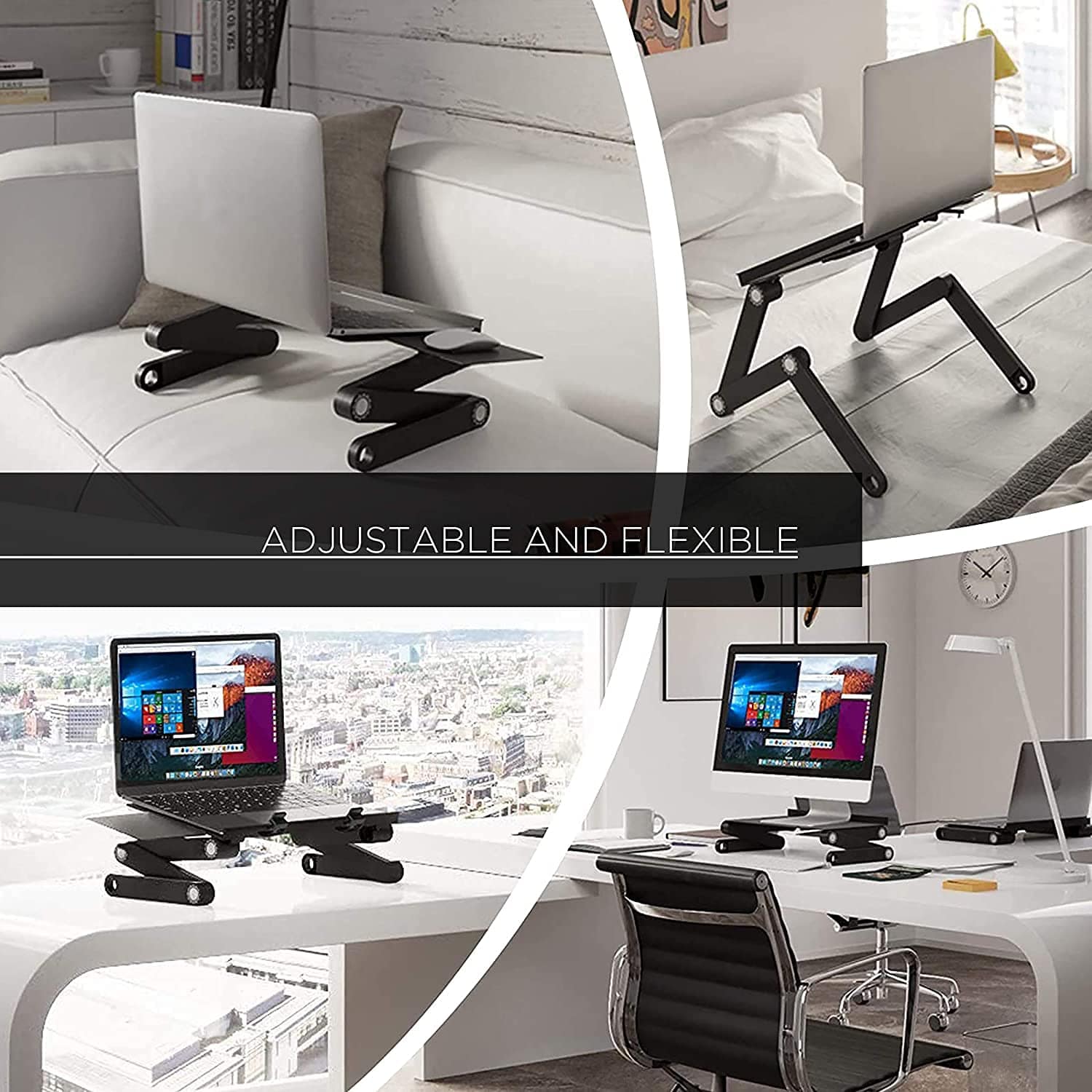 Laptop Stand Adjustable Height Foldable Portable Table Adjustable Foldable Laptop Stand