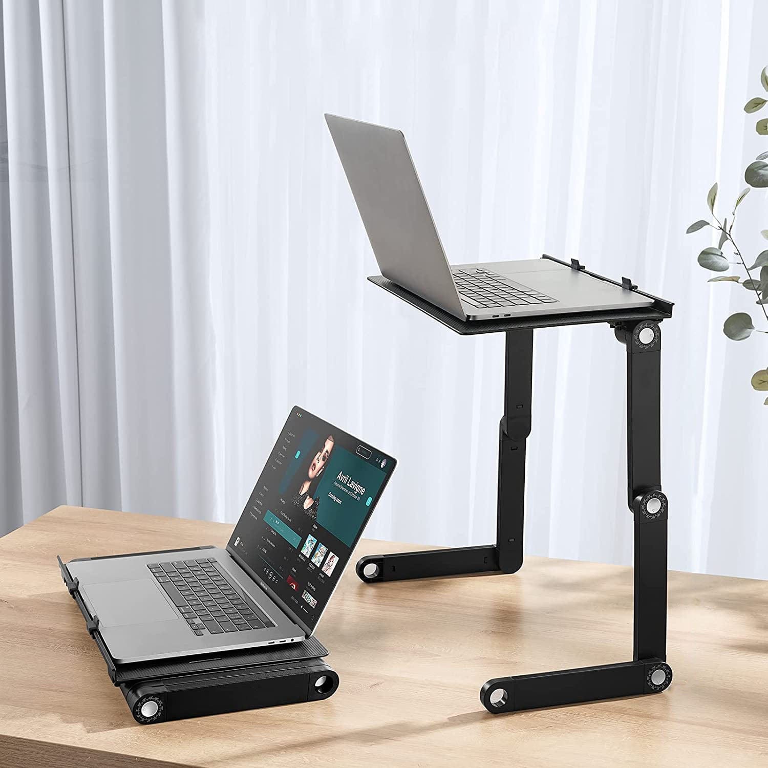 Laptop Stand Adjustable Height Foldable Portable Table Adjustable Foldable Laptop Stand