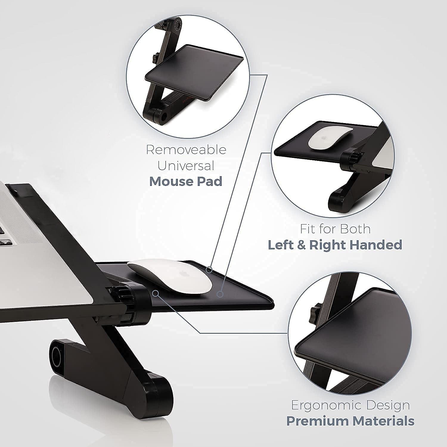 Laptop Stand Adjustable Height Foldable Portable Table Adjustable Foldable Laptop Stand