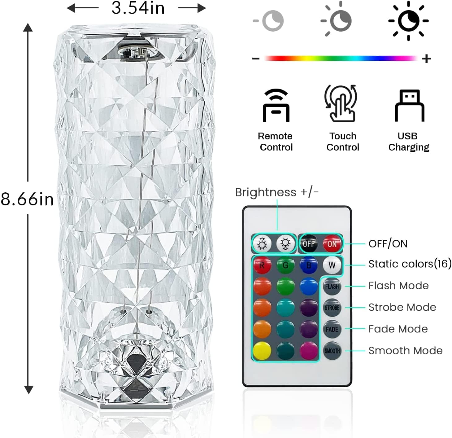 Led Light Table Lamp Lights Lamp For Home Crystal Lamp For Room Crystal Table Lamp