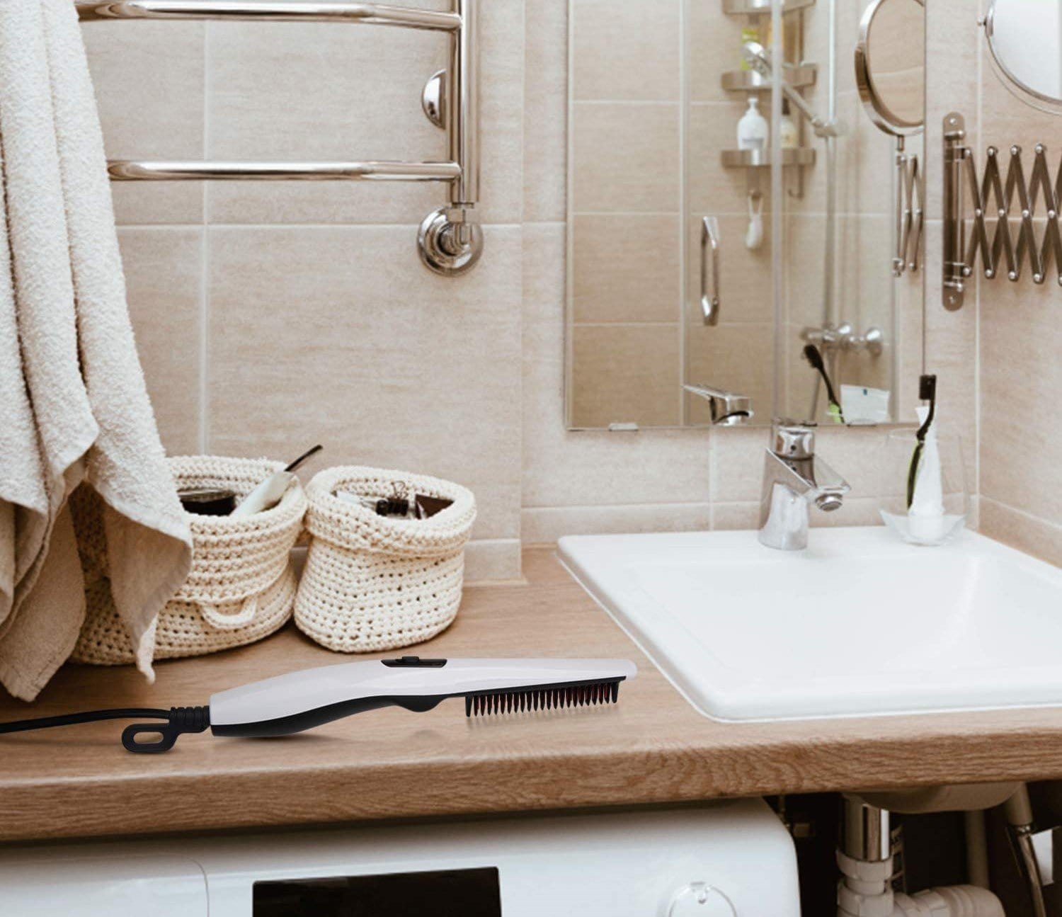 Men Beard Straightener Comb Men Hair Straightening Electric Tool Combs Beard Straightener Comb 2.0