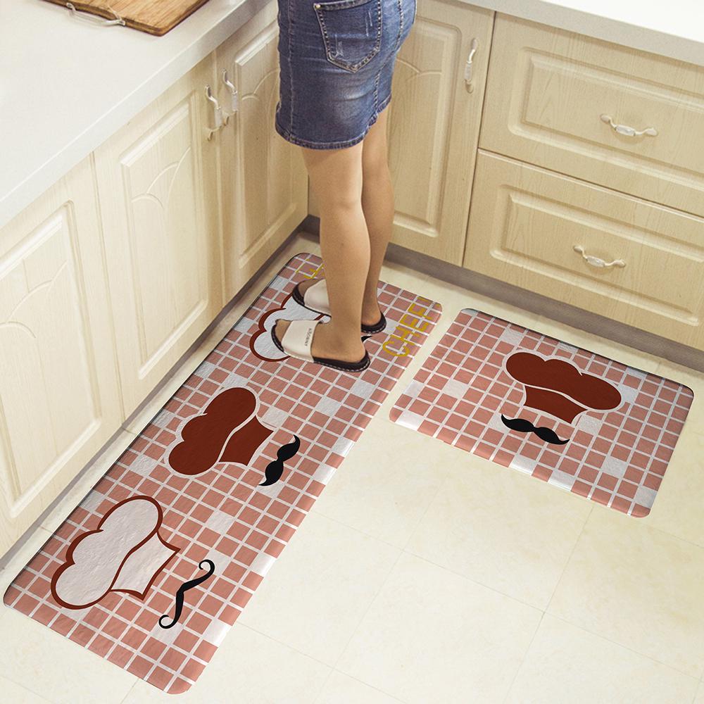 Microfiber Floor Anti Slip Mat Non Slip Kitchen Mat Chef At Your Service Microfiber Non-slip Kitchen Mat