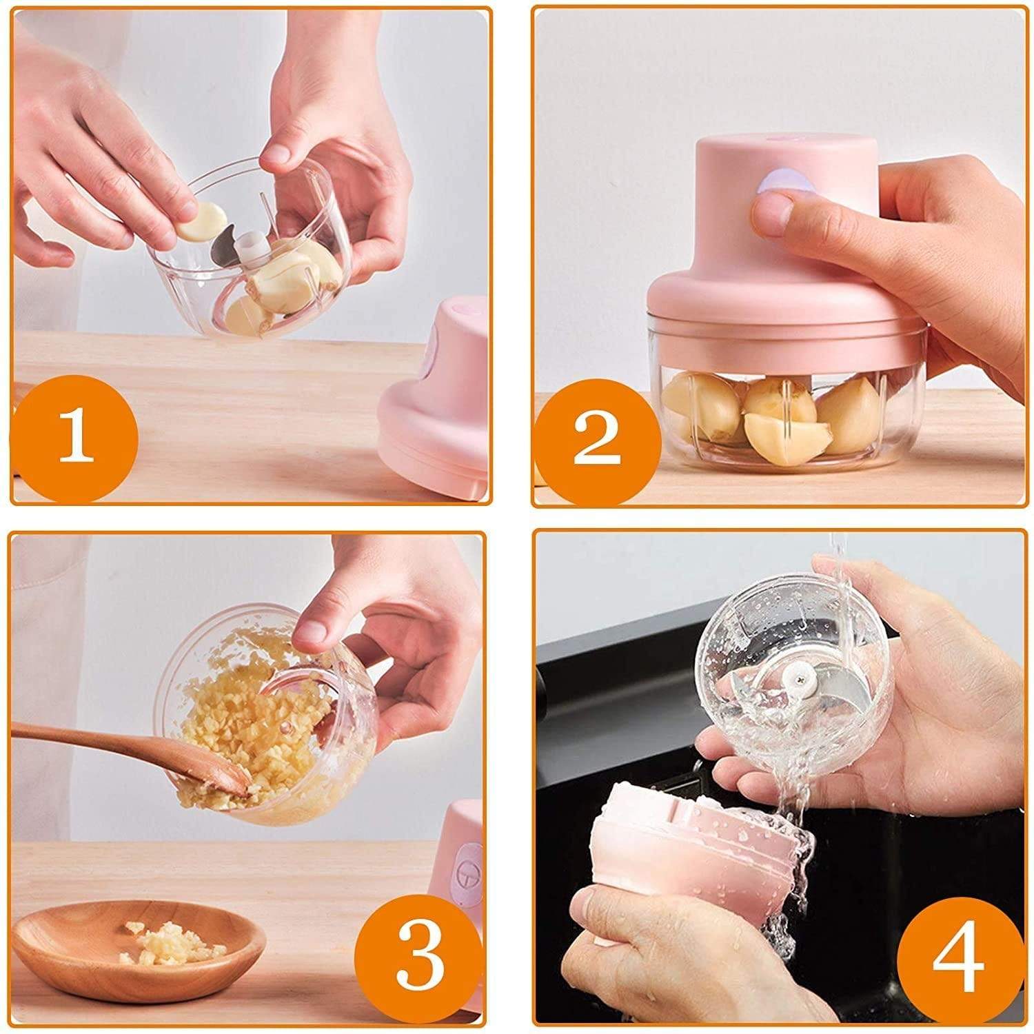 Mini Electric Food Chopper 2.0 | Mini Electric Vegetable Chopper Onion Tomato Chopper Mini Electric Food Chopper 2.0 Food Processor