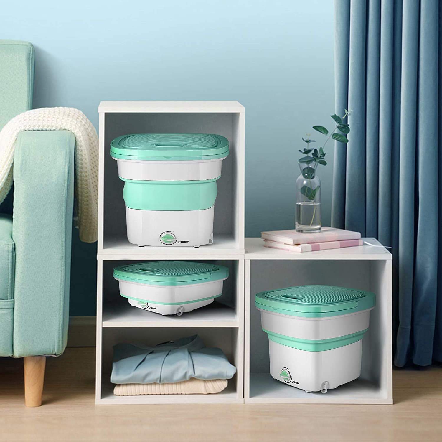 Mini Folding Washing Machine Portable Bucket Washer Compact Mini Folding Washing Machine