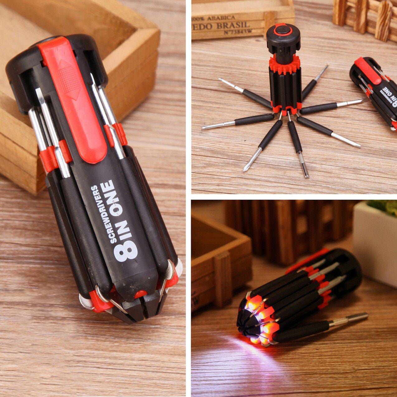 Multi Head Screwdriver All in One Precision Screwdriver Set 8-in-1 Multi-head Screwdriver
