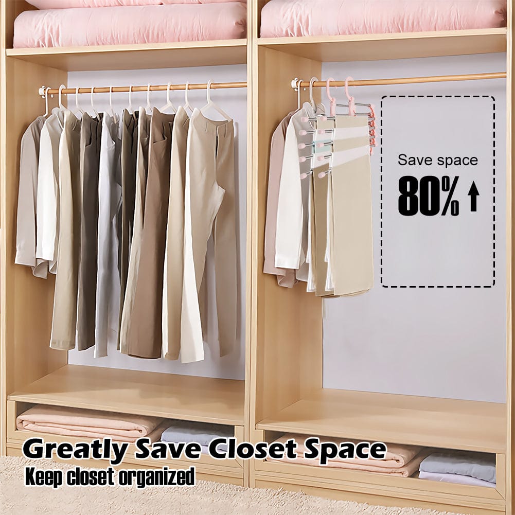 Multi Layer Hanger for Clothes Foldable Space Saving Hanger Multi-layer Foldable Clothes Hanger