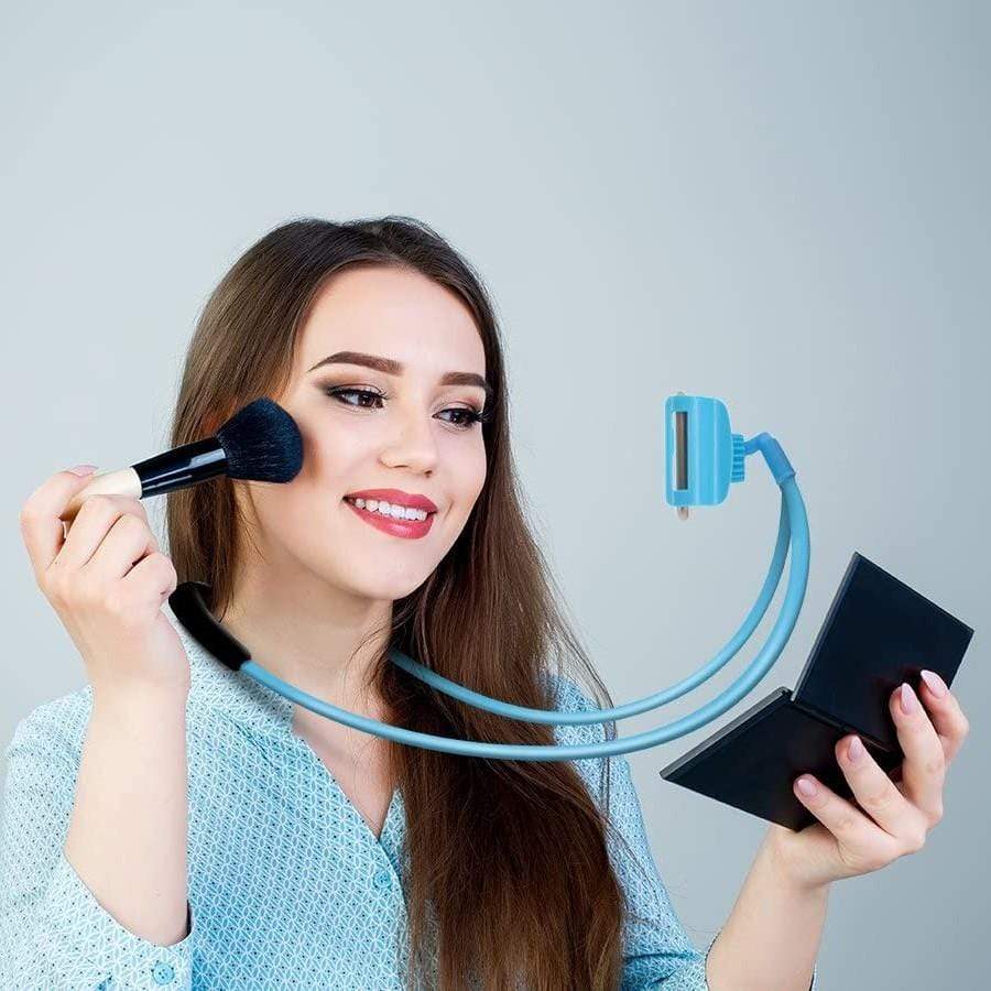 Neck Phone Holder Lazy Mobile Holder for bed Blue Neck Phone Holder